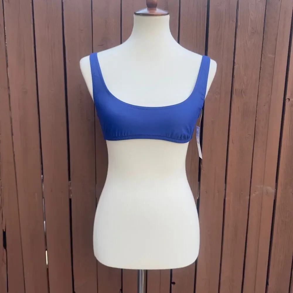 J. Crew | NWT Blue Bathing Suit Bikini Top Size Medium Style BX611